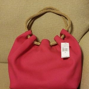 Large Michael Kors Electric Pink Shoulder Tote